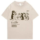 Camiseta de ducha de gato